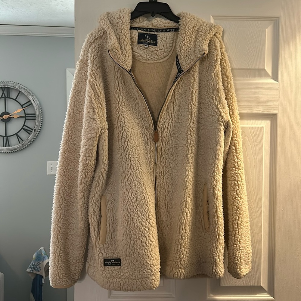 Simply Southern Furry Tan Jacket